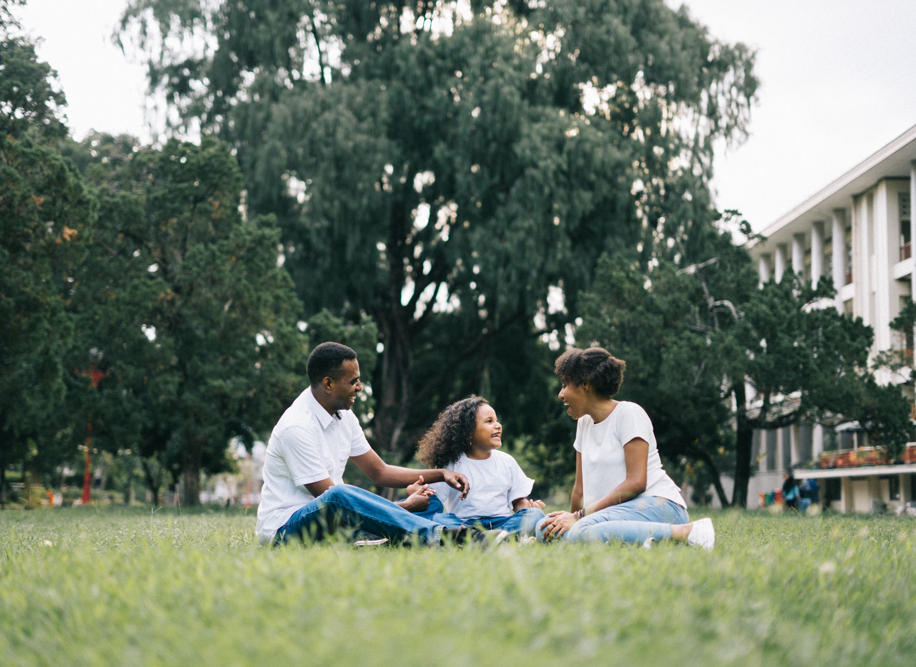 Family enjoying time together outdoors